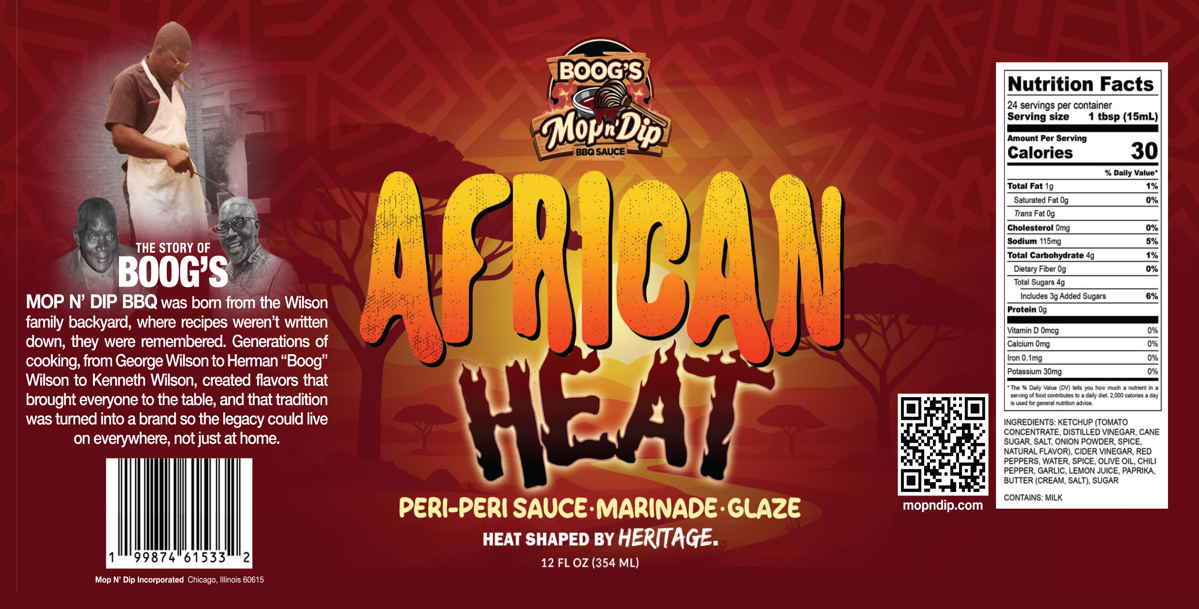 MopnDip African Heat Label
