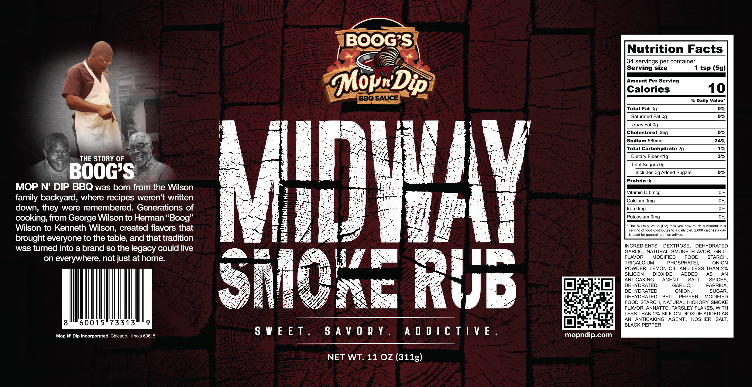 MopnDip Seasoning Midway Smoke Rub Label