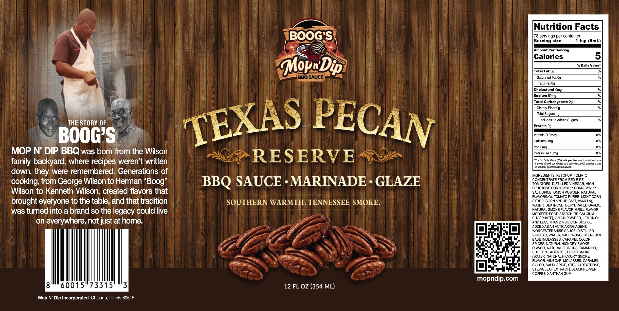 MopnDip Pecan Row Label